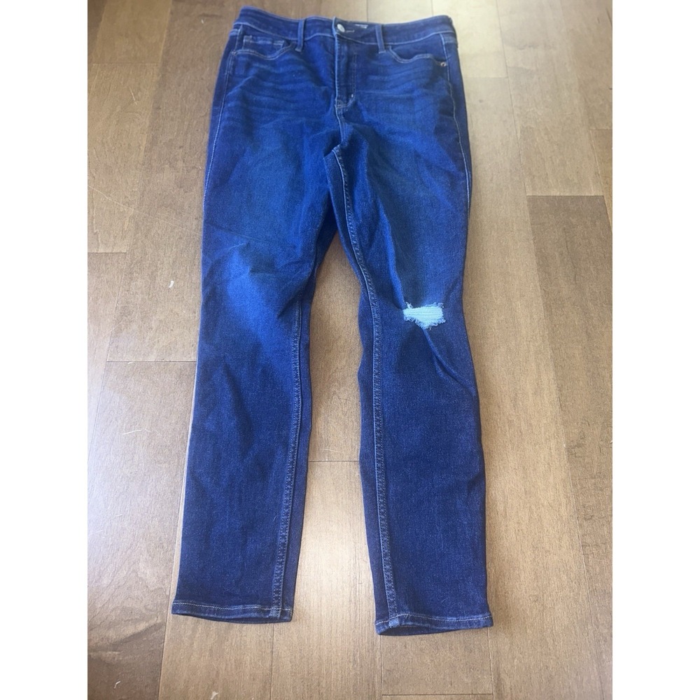 Old Navy Jeans Women's 12 Blue Rockstar Super Skinny Extra High Rise 360 Stretch